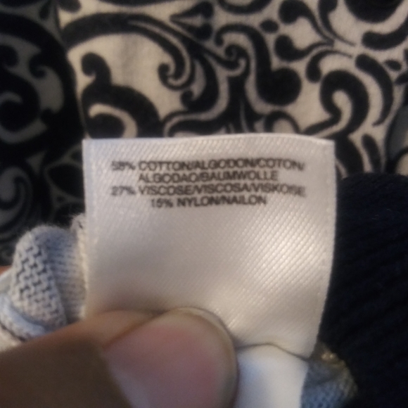 Jones New York| Navy/White Cardigan Sz M - Picture 6 of 6